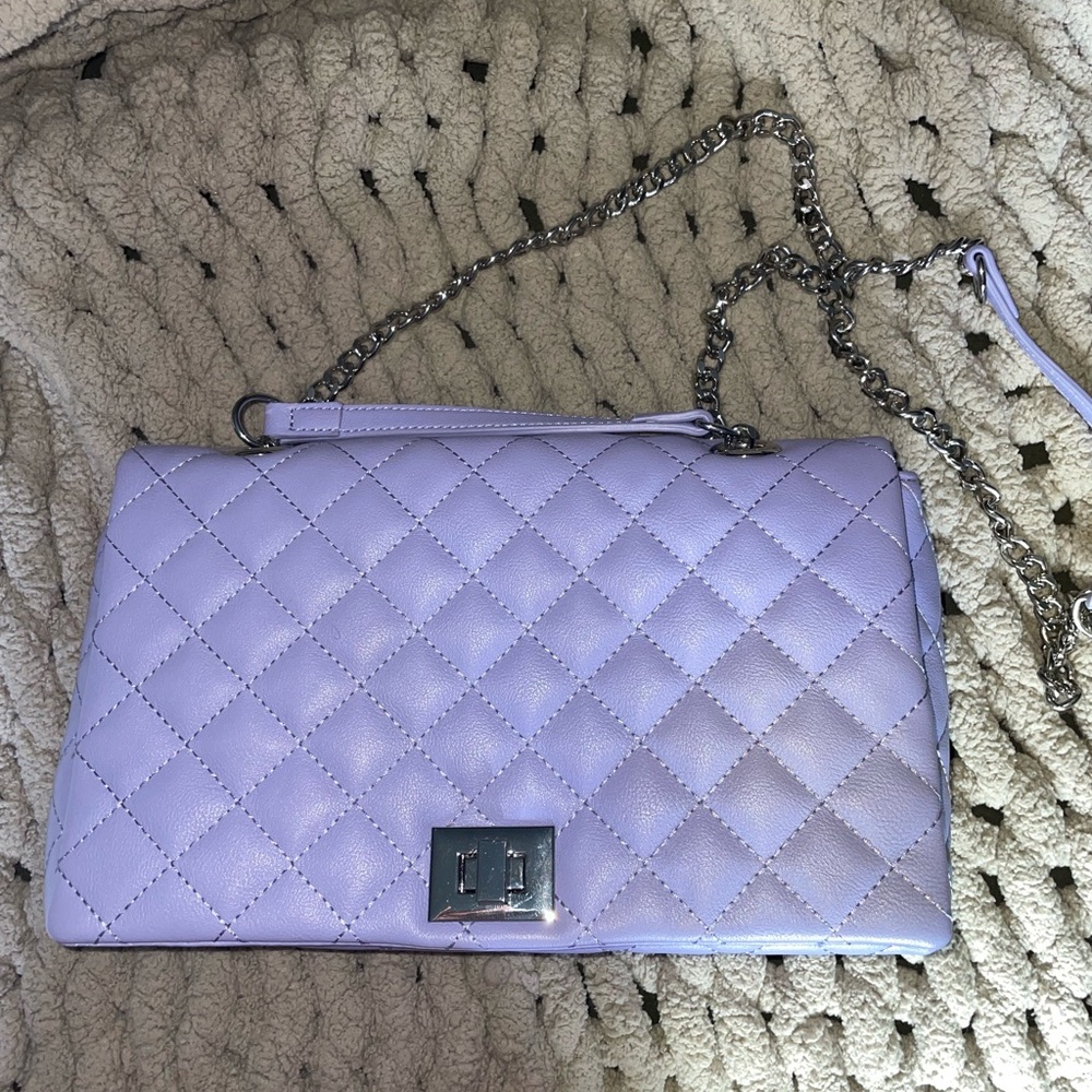 Quilted Lavender Chain Bag